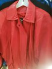 Gino Di Giorgio  Leather Red Bat Wing Bomber Jacket Women?s Size Small