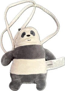 "Miniso Life We Bare Bears Panda 8"" felpa teléfono celular bolsa bandolera correa" - Imagen 1 de 13