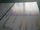 SET OF (5) SINGER FEATHERWEIGHT GOLD  ***PRE TRIMMED*** DECALS FOR  221K - 222 K