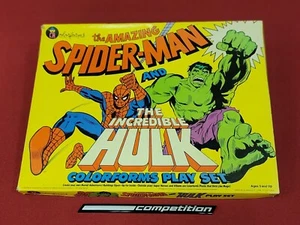 1979 COMPLETE Vintage Marvel The Amazing Spider-Man & Hulk Colorforms Play Set - Picture 1 of 11