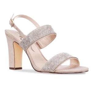 NIB Nina Rhinestone Strapy Sandals Sz 7M - Picture 1 of 8