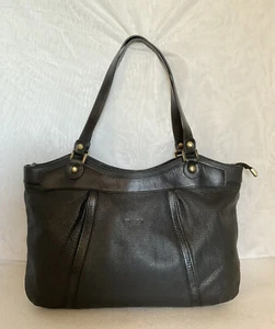 Large PIERRE CARDIN Black Leather Tote/Shoulder Bag / Handbag - Picture 1 of 12