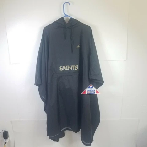 VINTAGE NOS 90s New Orleans Saints Apex One NFL Poncho Rain Coat Size Medium Cover