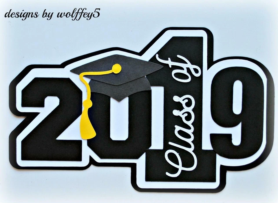 TÍTULO GRADUADO ARTESANAL Prefabricado Papel Piezas Álbum de Recortes Troquelado Página Álbum Pieza 3D Foto 1 de 1