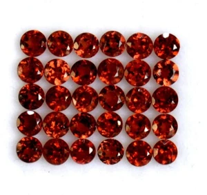 Natural Red Garnet Round Faceted Cut Loose Calibrated Gemstone Ready for Jewelry - Picture 1 of 21