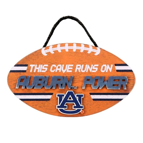 Auburn TIgers 4"x6" Wood Sign Power Design [NEW] NCAA Banner Wall Cave Cover