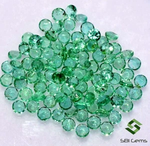 2 mm Natural Emerald Diamond Round Cut Lot 100 Pcs 3.01 Cts Untreated Loose Gems - Picture 1 of 8