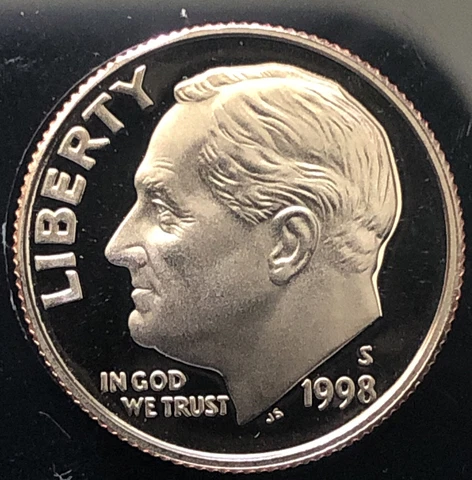 1998-S Proof Roosevelt Dime - Clad Cover