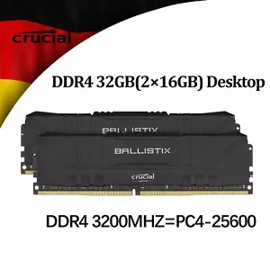 Crucial Ballistix DDR4 32 GB (2 X 16 GB) RAM 3200 MHZ PC4-25600 memoria de escritorio DIMM - Imagen 1 de 6