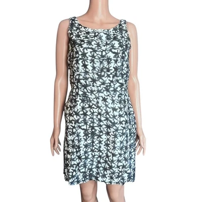 J. Mini Vestido Crew Factory Sin Mangas Mezcla Seda Starburst Playa Costero 4 Foto 1 de 4