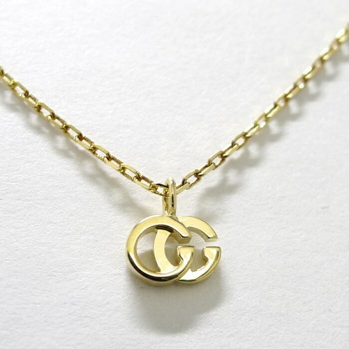 Collana Gucci Usata Gg Funzionante 750Yg K18Yg Oro Giallo Topazio Blu 2.9G