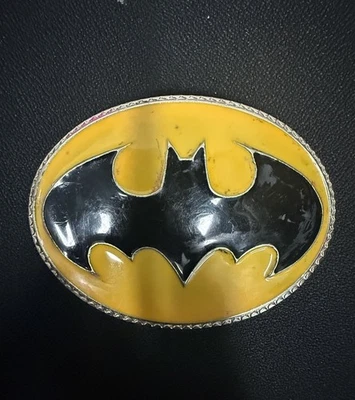 Hebilla de cinturón de metal esmaltado Batman superhéroe vintage unisex accesorio de moda  Foto 1 de 4