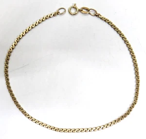 L@@K Beautiful Solid 14K Yellow Gold Serpentine Chain BRACELET 8" long - Picture 1 of 10