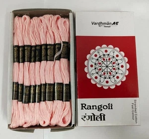 Rangoli Threads Cross Stitch Stranded Cotton Thread Floss Hand Embroidery Peach - Picture 1 of 3