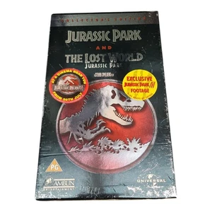 Jurassic Park & the Lost World VHS Double Box Set - Widescreen Very Rare - Bild 1 von 4