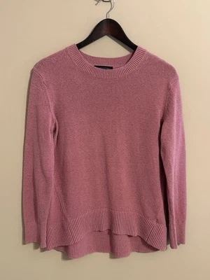 Suéter tejido rosa mediano mezcla de algodón Banana Republic para mujer Foto 1 de 4