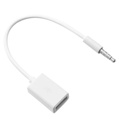 3.5mm Male AUX Audio Plug Jack To USB 2.0 Female Converter Cable Cord Car5199 - Image 1 of 4
