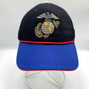 United States Marines Semper Fi Adjustable Strapback Hat Cap Black Military - Picture 1 of 5