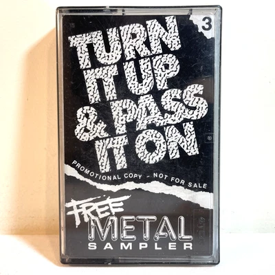 TURN IT UP & PASS IT ON: FREE METAL SAMPLER VOL 3 Promo Cassette 1990 Rock Metal - Image 1 of 4