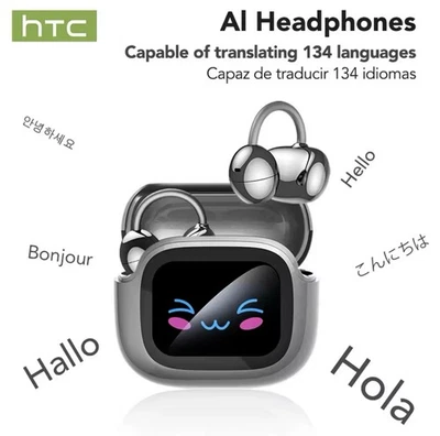 HTC NE32 auricolari bluetooth, traduttore con AI, cuffie wireless Touch - Immagine 1 di 4