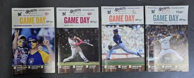 2017 Milwaukee Brewers Gameday Magazines Lot Of 4 Corey Knebel Manny Pina MLB  - Image 1 of 4