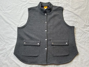 Ruby Rd Womens Vest Weekend Mood Grey Button Down Snap Pockets #965 - Picture 1 of 5
