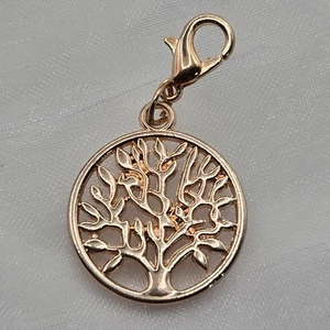Lebensbaum Charm Anhänger Rosegold - doppelseitig - Bild 1 von 4