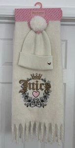Juicy Couture | Neu mit Etikett Beige Kunstfell Mütze und Schal Set - Bild 1 von 6