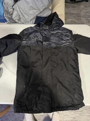 Chaqueta con capucha negra Old Navy Active XL 14-16 para niños Foto 1 de 4