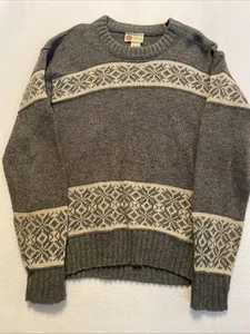Vintage 60’s Sweater Sears Kings Road Large Wool Blend Snow Men’s Christmas Ski - Picture 1 of 10