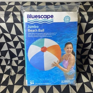 NUOVO Bluescape gonfiabile Jumbo Beach Ball 2 piedi di larghezza misura 25 pollici NOS nuovo - Foto 1 di 10