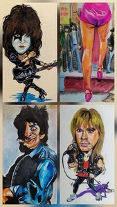 4 Cards 👻Cover Art Gothic Dolls Music Rock Band Signed Kiss Art Card - Picture 1 of 3