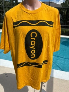Crayon YELLOW short sleeve T Mens size 3XL - Picture 1 of 3