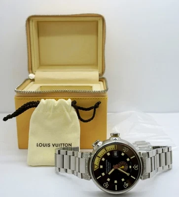 Louis Vuitton Tambour Diver Q1031 Fecha Acero Inoxidable 44MM Hombre Automático Foto 1 de 4