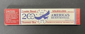Vintage 1976 Leader Brand Sparklers American Bicentennial Souvenir Empty Box - Bild 1 von 4
