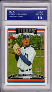 Tarjeta de novato Justin Verlander 2006 Topps béisbol tigres gema como nueva 10 RC!! - Imagen 1 de 1