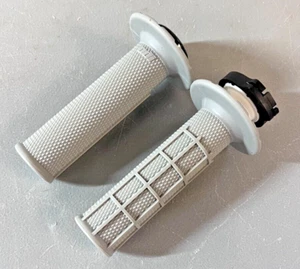 ODI Lock-On Grips Soft Compound Grey v2 Half Waffle MX Dirt Bike Moto 7/8 Twist - Picture 1 of 15
