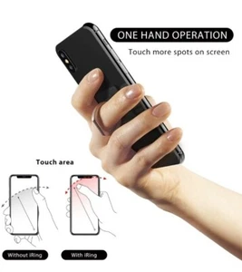 2 Authentic iRing Premium Kickstand Fits All iPhone Android Black Gray Or Gold - Picture 1 of 10