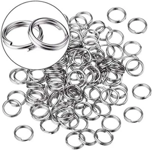 200PCS 10MM Stainless Split Rings, Key Chains Link Connector for Connecting Lobs - Picture 1 of 12