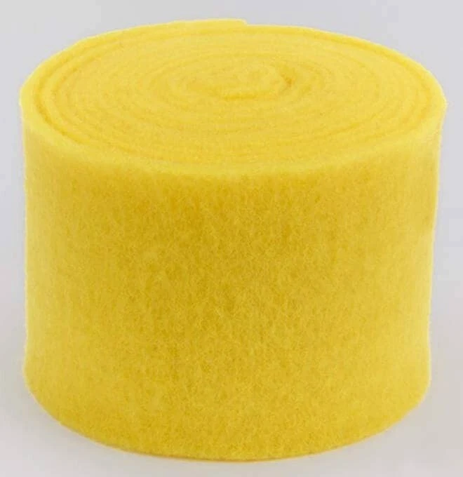 3 Meter gelber Filz. 100% Wolle. Breite 15 cm. RESTLÄNGE, ( 1m = 3,00€) - Bild 1 von 1