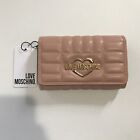 Love Moschino Wallet Quilted Gold Logo New With Tags