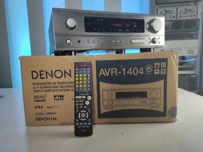 Full Working Boxed Denon AV HI FI SORROUND RECEIVER AVR 1404 w remote bundle - Image 1 of 4