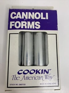 Vintage Cannoli Forms Made In Hong Kong -Unused In Box Cooking The American Way