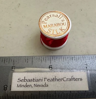 Vintage Scarlet Pearsall's Marabou Silk Floss 8 Meters One Spool - Image 1 of 3