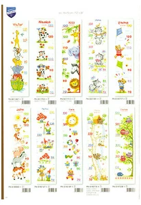 Zählmuster Messlatte Kindermotiv - sticken - diverse Motive - Vervaco - Picture 1 of 14