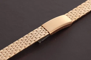 Hadley-Roma 10mm-14mm Yellow Gold Plated Ladies Watch Bracelet/Band, LB5481Y - Picture 1 of 3