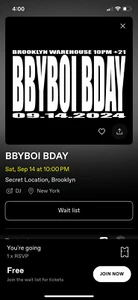 Playboi Carti Concert Ticket Bbyboi bday (instant Delivery Via I Message) - Picture 1 of 1