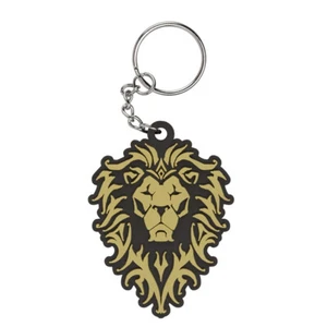 JINX WOW WORLD OF WARCRAFT ALLIANCE LOGO RUBBER KEYCHAIN NEW - Picture 1 of 3