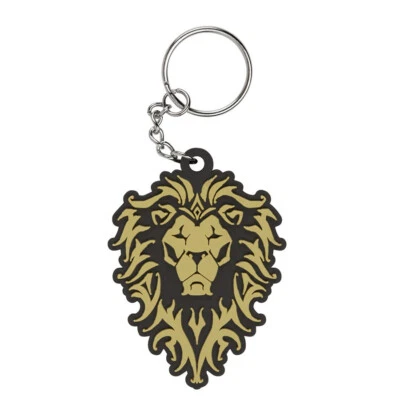JINX WOW WORLD OF WARCRAFT ALLIANCE LOGO RUBBER KEYCHAIN NEW - Image 1 of 3