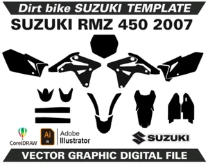 SUZUKI RMZ 450 2007 Template Vector Format Ai CDR EPS PDF M139 - Bild 1 von 2